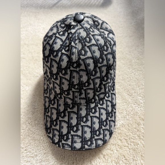 Dior Black and Gray Monogram Hat